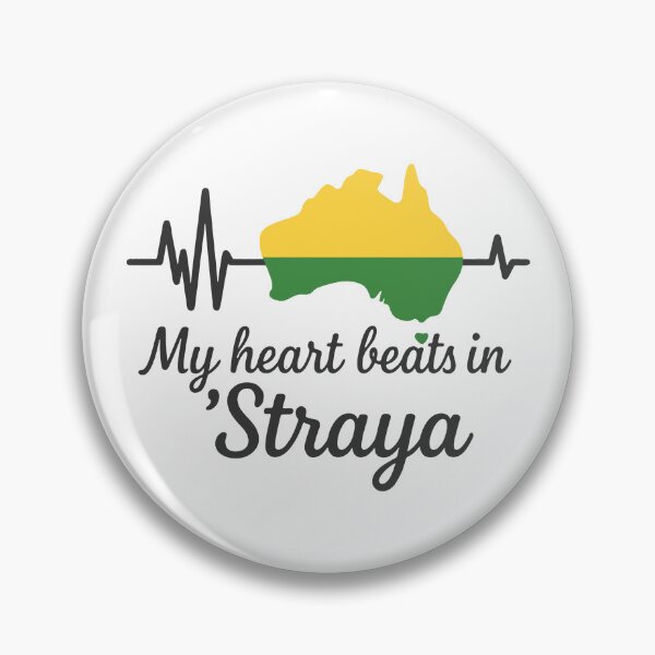 Item preview, My Heart Beats in 'Straya – Aussie Citizenship Gift Design designed and sold by KrystalWilson.