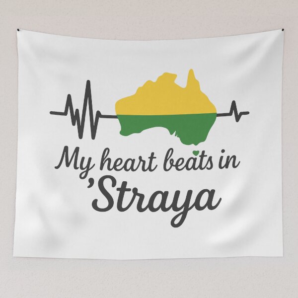 Item preview, My Heart Beats in 'Straya – Aussie Citizenship Gift Design designed and sold by KrystalWilson.
