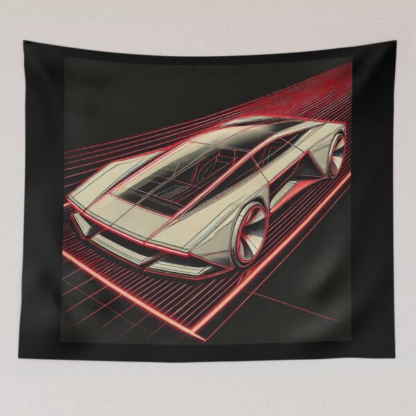 Item preview, retro concept car designed and sold by TEEJAMBOREE.