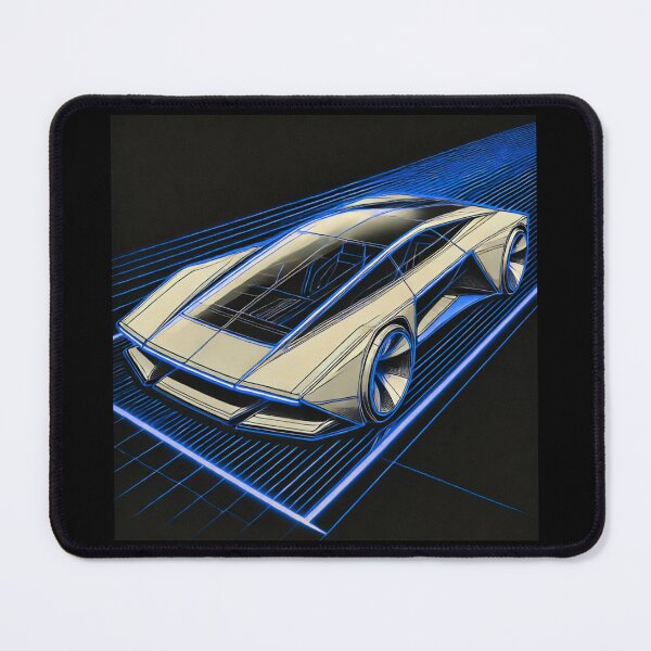 Aperçu de l'œuvre voiture concept rétro créée et vendue par TEEJAMBOREE.