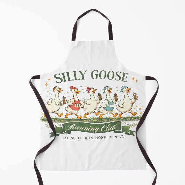 Item preview, Silly Goose Running Club – Colorful Fun Runner Geese Illustration designed and sold by smilup.