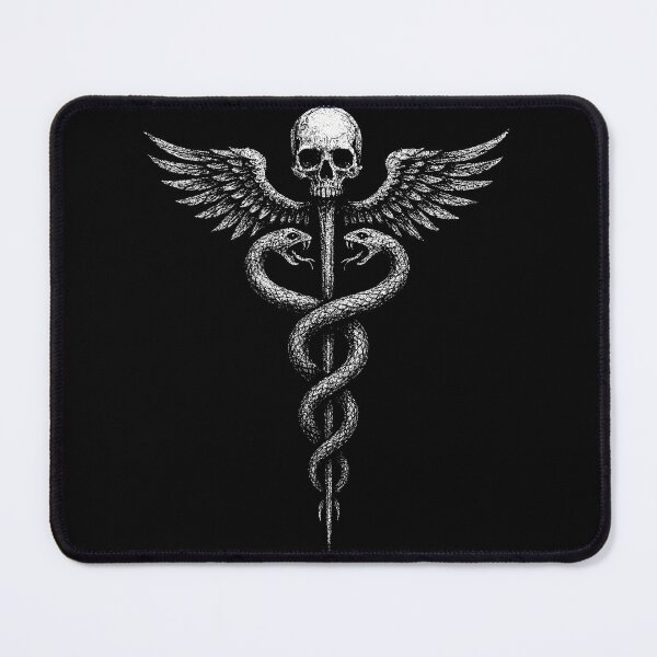 Item preview, Dark Caduceus – Skull Serpent Occult Symbol designed and sold by Mortisigil.