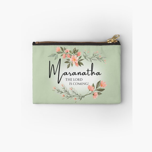 Item preview, Maranatha - The Lord is Coming! Watercolor Floral Wreath Christian Art designed and sold by FruitfullyC.