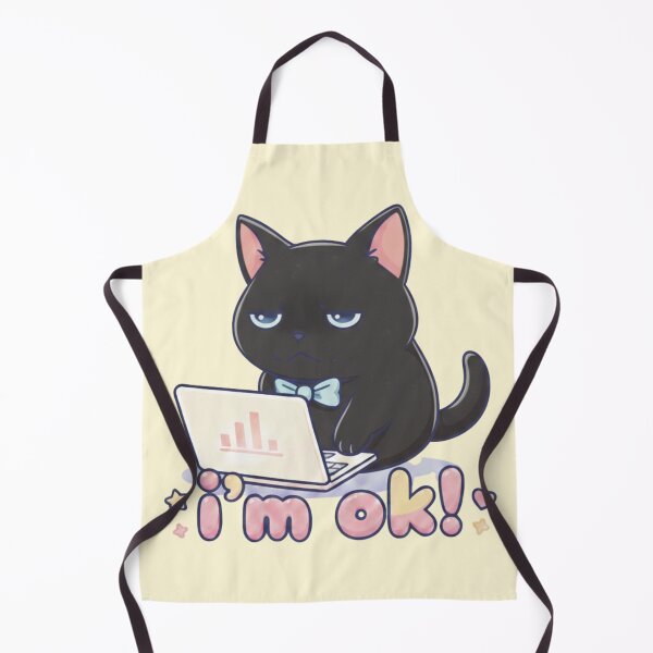 Item preview, Exhausted Black Cat - Overworked & Still OK designed and sold by Prints & Pulse.
