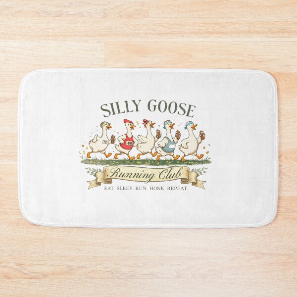 Item preview, Silly Goose Running Club – Colorful Fun Runner Geese Illustration designed and sold by smilup.