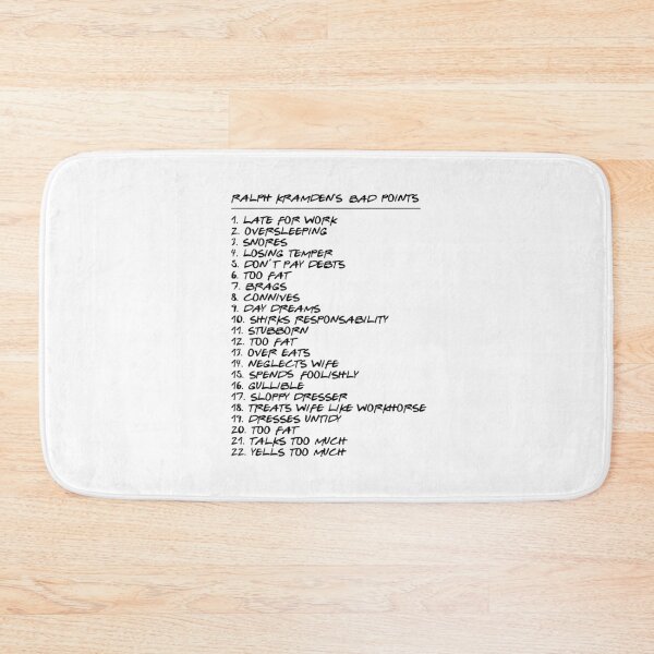Item preview, Ralph Kramden's Bad Points designed and sold by Normbot2000.