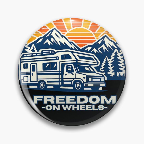 Item preview, Freedom on Wheels - Vintage Camper Adventure designed and sold by SouthVibeDesign.
