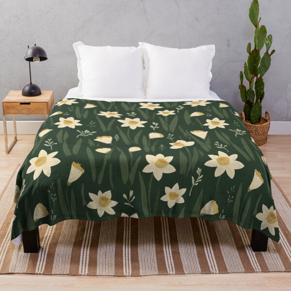 Item preview, Yellow Daffodil Narcissus Flowers Pattern designed and sold by ConcienciaEco.