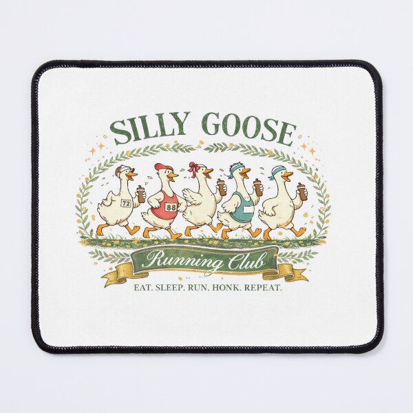 Item preview, Silly Goose Running Club – Colorful Fun Runner Geese Illustration designed and sold by smilup.