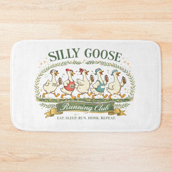 Item preview, Silly Goose Running Club – Colorful Fun Runner Geese Illustration designed and sold by smilup.