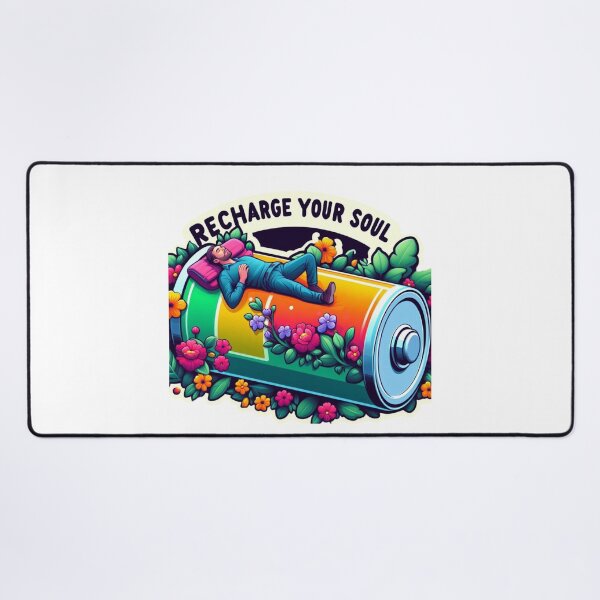 Item preview, Recharge Your Soul Self Care Battery Illustration designed and sold by Moulats.