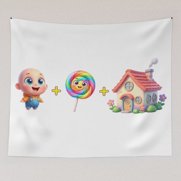 Item preview, My Sweet Home – Ultra Cute 3D Pixar Style Characters Graphic Tee designed and sold by Zippy Creation.