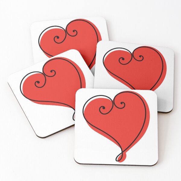 Item preview, Curly Love heart in Minimalist line art designed and sold by OhNoNotAgain42.