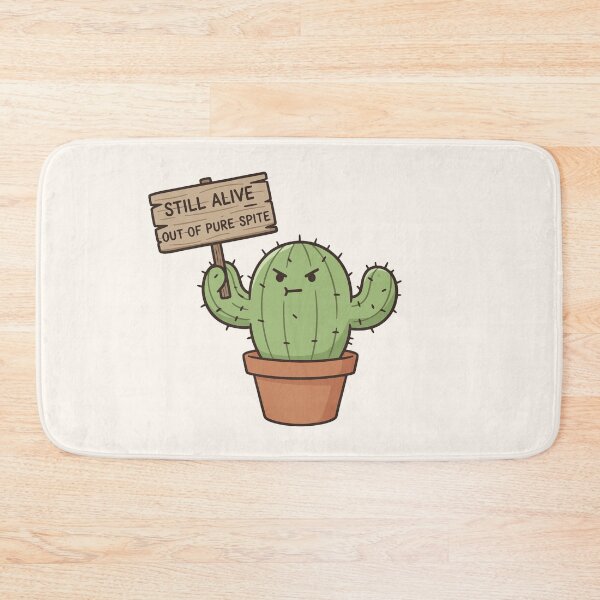 Item preview,  Still Alive Out Of Pure Spite Angry Cactus designed and sold by CamaleonDesigns.