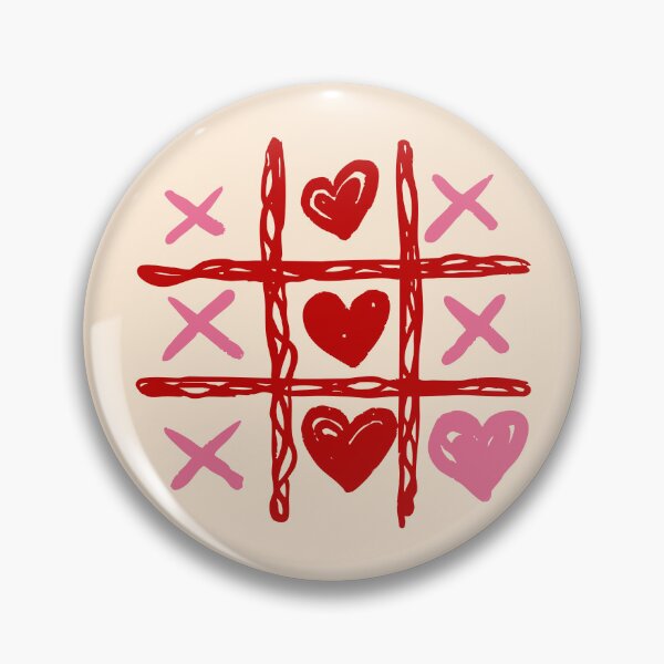 Item preview, Cute Heart Tic Tac Toe Love Game designed and sold by MaiZephyr.