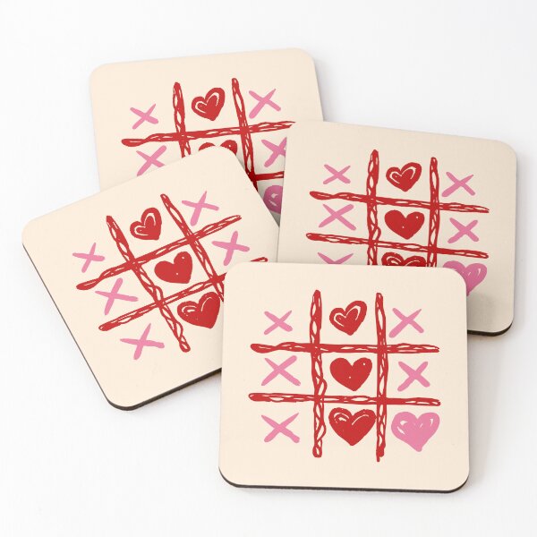 Item preview, Cute Heart Tic Tac Toe Love Game designed and sold by MaiZephyr.