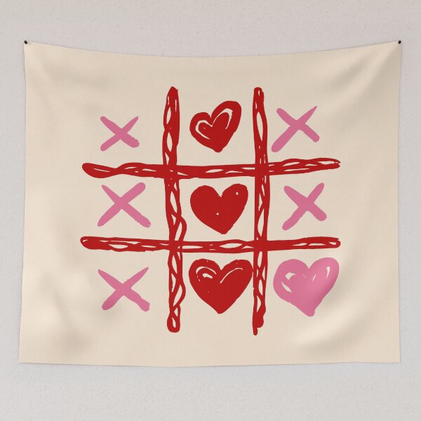 Item preview, Cute Heart Tic Tac Toe Love Game designed and sold by MaiZephyr.