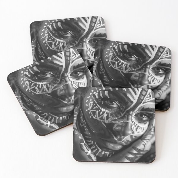 Item preview, Tattoo-Inspired Female Face Close-Up Photo Art designed and sold by DEC02.