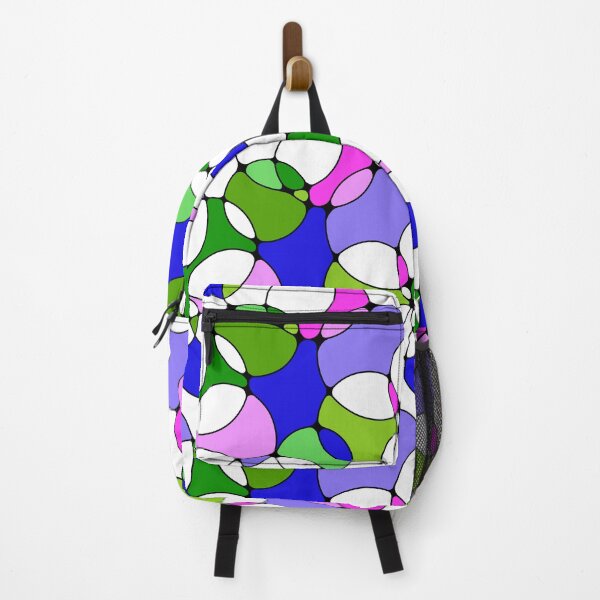 Item preview, Neurographic Joy Abstract Overlapping Shapes Blue Purple Pink Green designed and sold by thecolorbirdie.