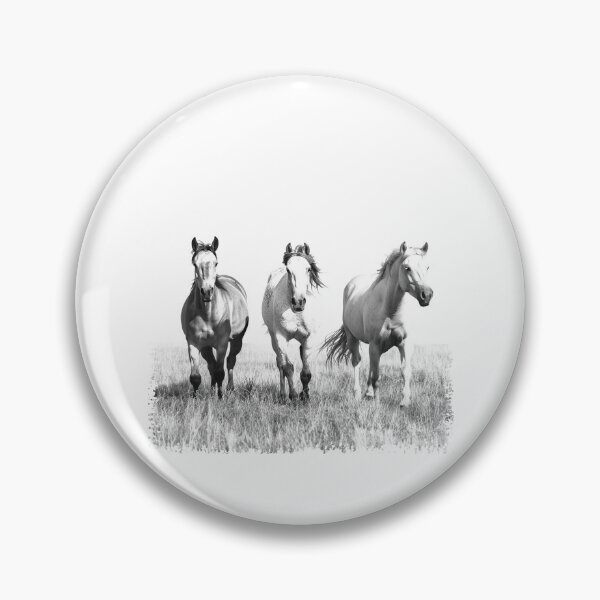 Item preview, Running Horses Trio – Black and White Western Photography Print designed and sold by inkoutninja.