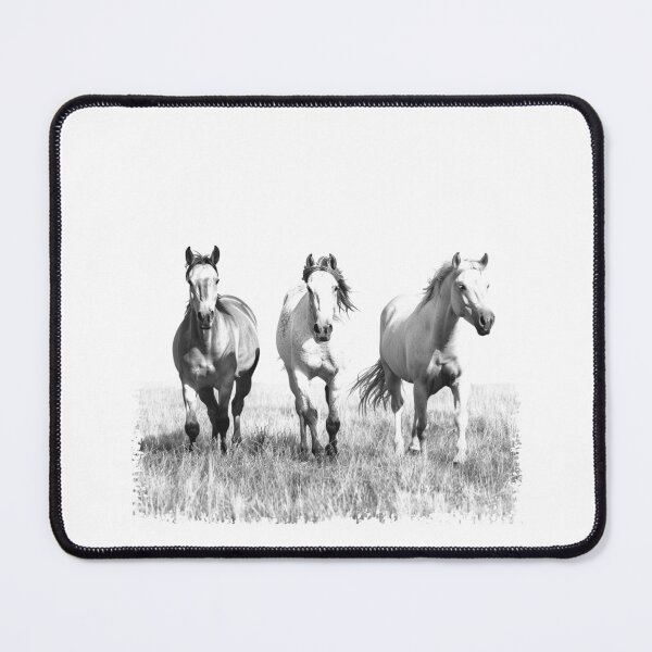Item preview, Running Horses Trio – Black and White Western Photography Print designed and sold by inkoutninja.