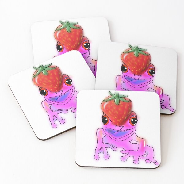 Item preview, Frank the Strawberry Frog – animalsinhats designed and sold by Ashley’sAnimalz.