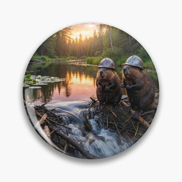 Item preview, Beavers Inspect Dam designed and sold by Tridentulus.