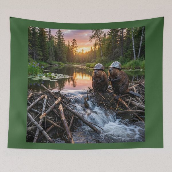 Item preview, Beavers Inspect Dam designed and sold by Tridentulus.