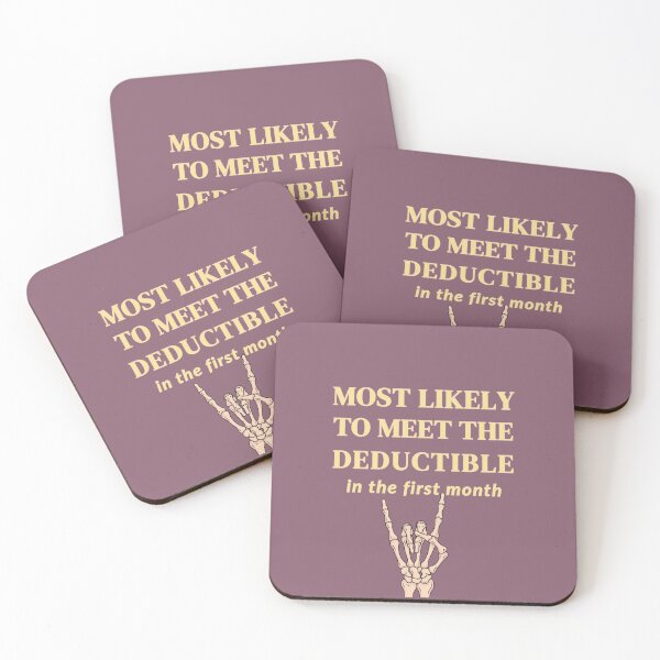 Item preview, Chronic Illness Humor Medical Deductible mauve designed and sold by pulse_retail.