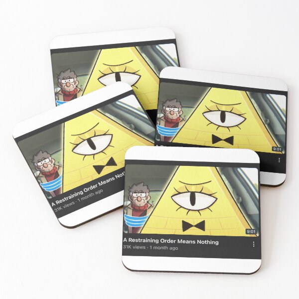Item preview, Bill Cipher and Stanford Pines - A Restraining Order Means Nothing Meme designed and sold by Rye Bread.