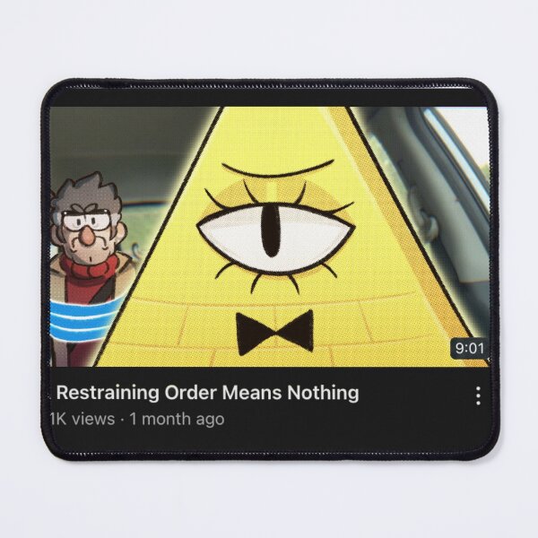 Item preview, Bill Cipher and Stanford Pines - A Restraining Order Means Nothing Meme designed and sold by Rye Bread.