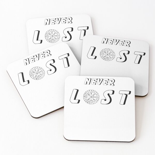 Item preview, NEVER LOST - VIKING VEGVISIR (WHITE AND BLACK) designed and sold by Creative Cardinal Studios.