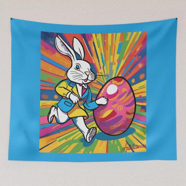 Item preview, Pop Art Easter Bunny Run designed and sold by Artisticanvas.