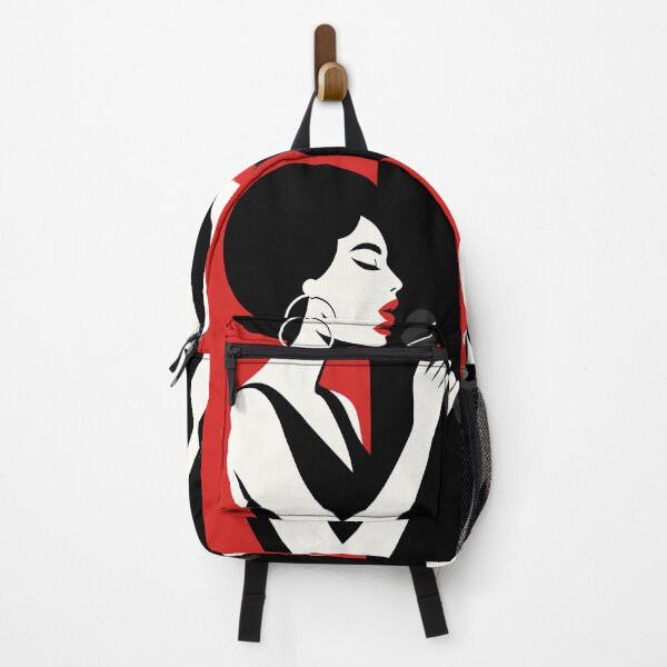 Item preview, Afro Woman Singer Illustration – Minimalist Black Woman Jazz Music Art designed and sold by Rhythm & Loom.