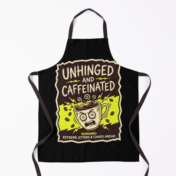 Item preview, Unhinged & Caffeinated – Extreme Jitters Coffee Chaos Cartoon Design designed and sold by TrashCultSupply.