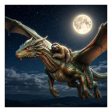 Artwork thumbnail, Sloth Dragon Rider by Tridentulus