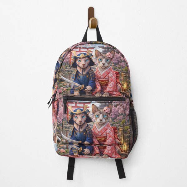 Item preview, Cats in Traditional Japanese Garden – Samurai and Kimono Fantasy Art Illustration designed and sold by TroyTheTerrific.