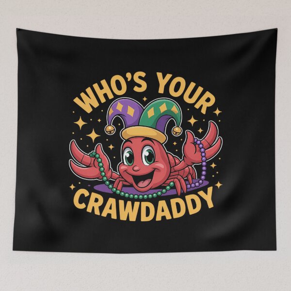 Item preview, Who_s Your Crawdaddy Funny Mardi Gras NOLA Festive Crawfish designed and sold by FlankinMew.