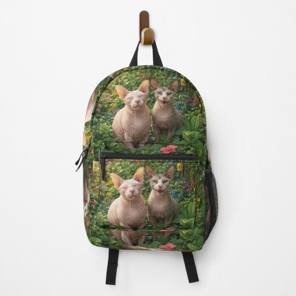 Item preview, Two Cats in Lush Garden – Peaceful Nature Fantasy Art Illustration designed and sold by TroyTheTerrific.
