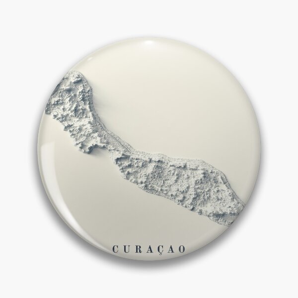Item preview, Curaçao Shaded Relief Map 3D digitally rendered designed and sold by ThinkAboutMaps.