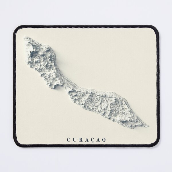 Item preview, Curaçao Shaded Relief Map 3D digitally rendered designed and sold by ThinkAboutMaps.