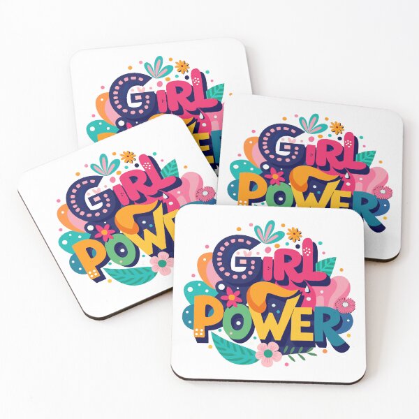 Item preview, Girl Power: Vibrant Colorful Typography Illustration with Floral Elements designed and sold by Jirada.