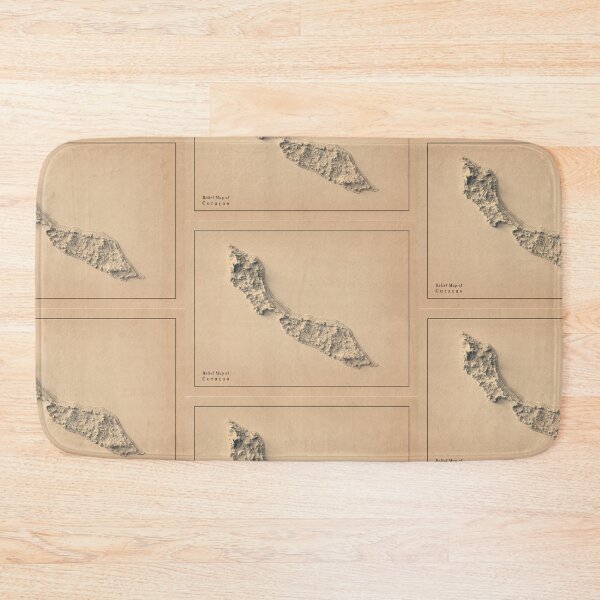 Item preview, Curaçao Shaded Relief Map 3D digitally rendered designed and sold by ThinkAboutMaps.