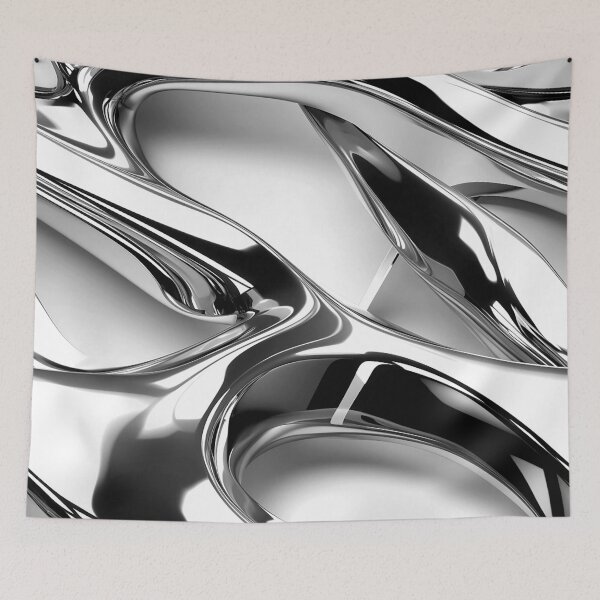Item preview, Silvery Hues (Faux) Metallic Abstract High Gloss Design designed and sold by DEC02.