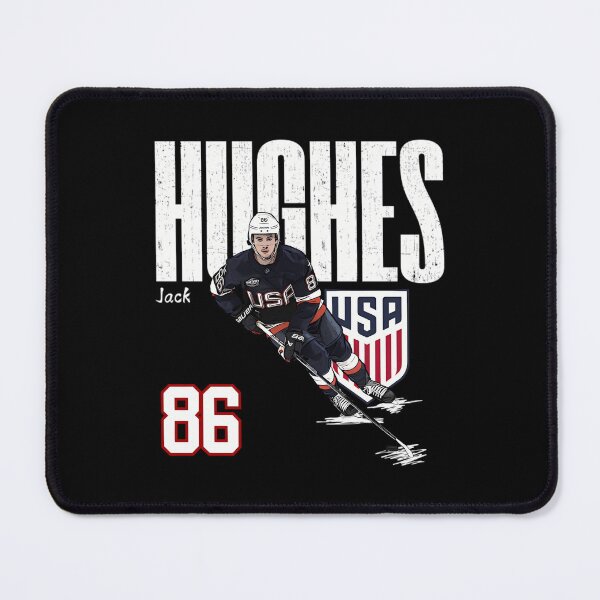 Item preview, Usa Jack Hughes 86 Hockey Cartoon designed and sold by nadineao.