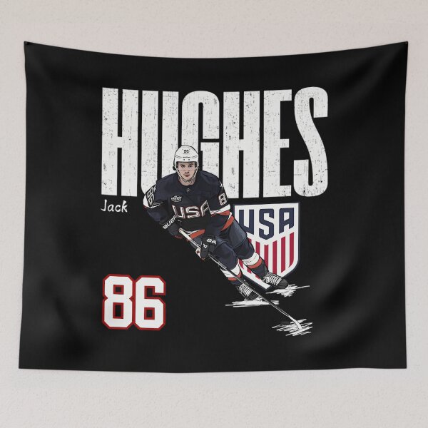 Artikelvorschau, USA Jack Hughes 86 Hockey Cartoon entworfen und verkauft von nadineao.