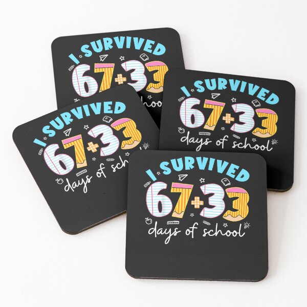 Item preview, I Survived 67 33 Days of School for Teacher Kids 100th Day designed and sold by Juansustait.