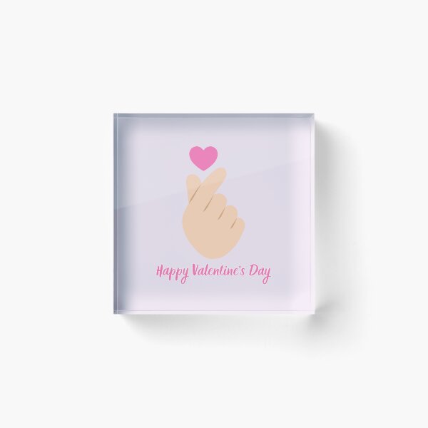 Item preview, Cute Finger Heart Happy Valentine's Day in Lavender designed and sold by trendteezstore.