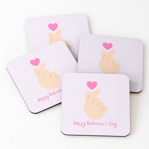 Item preview, Cute Finger Heart Happy Valentine's Day in Lavender designed and sold by trendteezstore.