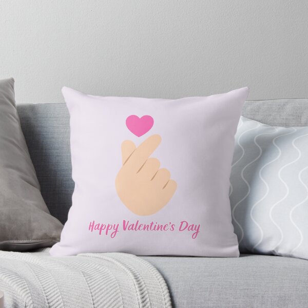 Item preview, Cute Finger Heart Happy Valentine's Day in Lavender designed and sold by trendteezstore.